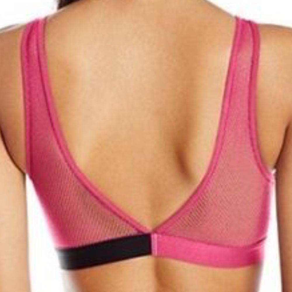 Calvin Klein hot pink & black mesh bralette small